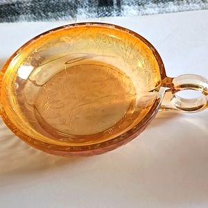 Vintage Jeannette floragold dish